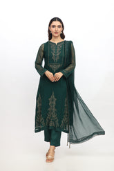 3 Piece Chiffon Embroidered Suit (AP0023)